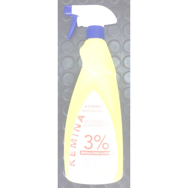 Kemina spray professional 3% detergente igienizzante superfici dure